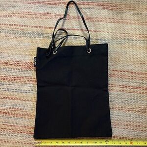 LIKE-NEW Y2K DKNY canvas tote with faux leather handles